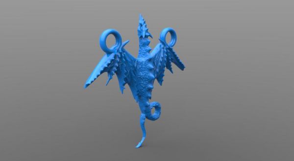 dragon 2 pendant redpah 3D print model - Mito3D