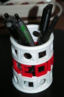customizable pen holder redpah 3d print model - Mito3D
