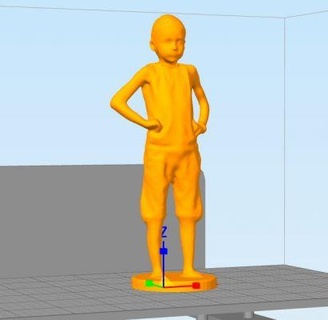 ragazzo in piedi rossa 3d print model - Mito3D