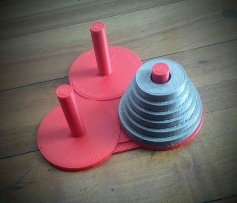 torre hanoi tower redpah 3D print model - Mito3D