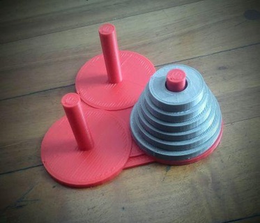 torre hanoi Torre rossa 3d print model - Mito3D