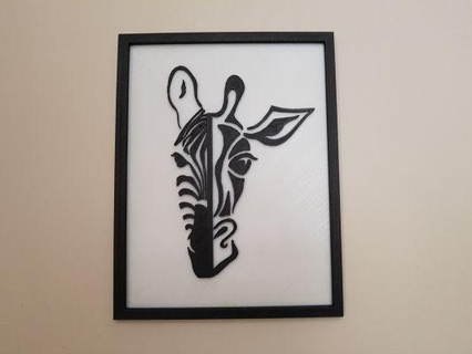mid giraffe zebra telaio rossa 3d print model - Mito3D