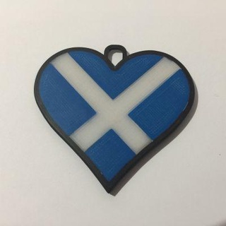 Herz Schottland Anhänger redpah 3d print model - Mito3D