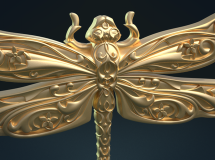 dragonfly relief redpah 3d print model - Mito3D