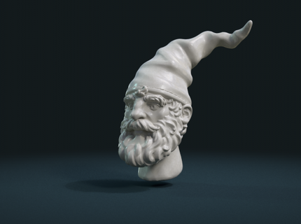 gnome tête redpah 3d print model - Mito3D