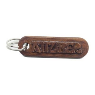 aitziber personalized keychain embossed letters redpah 3d print model - Mito3D