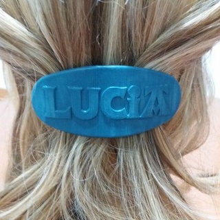 lucia personalized oval hair barrete 70-86 redpah 3d print model - Mito3D