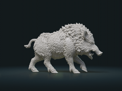 vahşi domuz şekil redpah 3d print model - Mito3D