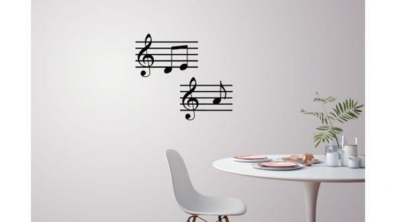 music note wall decoration redpah 3d print model - Mito3D