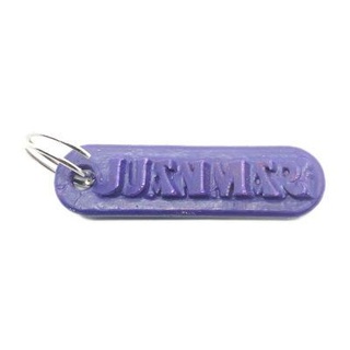 juanmari personalized keychain embossed letters redpah 3d print model - Mito3D