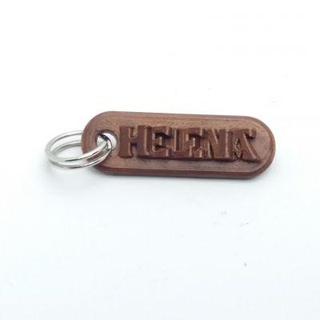 helena personalized keychain embossed letters redpah 3d print model - Mito3D