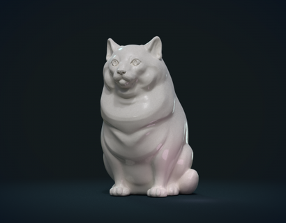 Grasso gatto rossa 3d print model - Mito3D