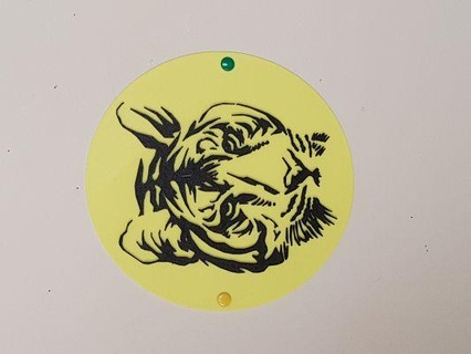 tiger painting redpah 3d print model - Mito3D