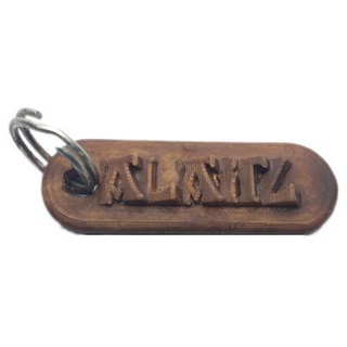 alaitz personalized keychain embossed letters redpah 3d print model - Mito3D