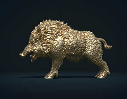wild boar static pose redpah 3d print model - Mito3D