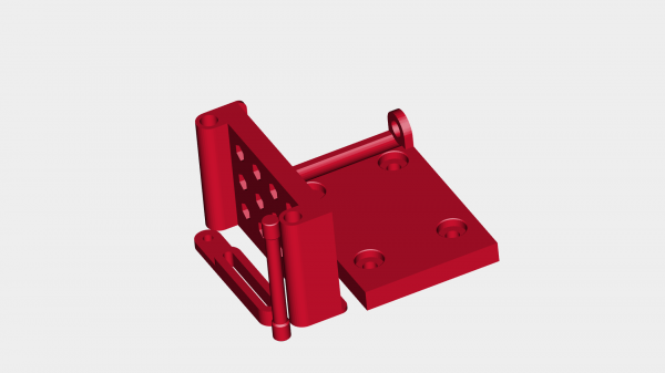 seno piatto assemblaggio rossa 3D print model - Mito3D
