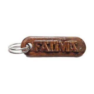 fatima personalized keychain embossed letters redpah 3d print model - Mito3D