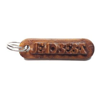 jenobeba personalized keychain embossed letters redpah 3d print model - Mito3D