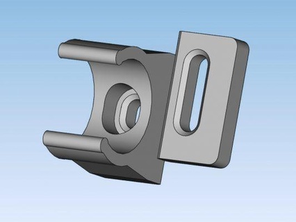 sliding electrical tube anchor clip redpah 3d print model - Mito3D