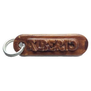 alberto personalized keychain embossed letters redpah 3d print model - Mito3D