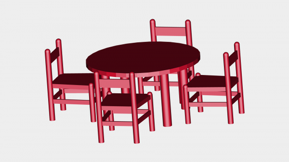dioramas elements chairs tables redpah 3d print model - Mito3D