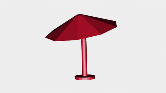 diorami elementi giardino ombrello rossa 3d print model - Mito3D