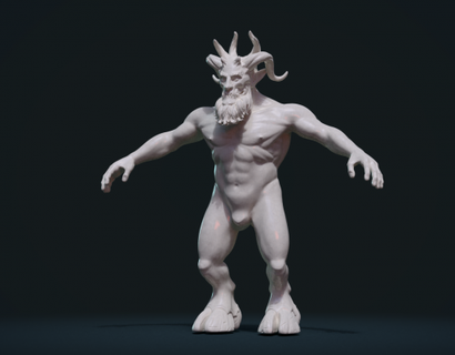 demônio figura redpah 3d print model - Mito3D