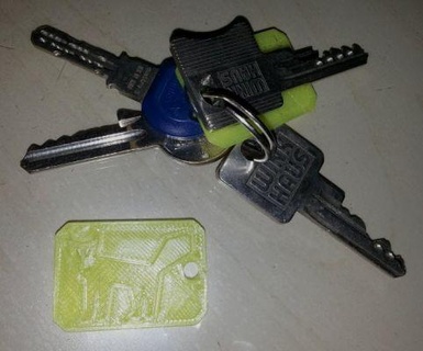 simple fox key chain redpah 3d print model - Mito3D