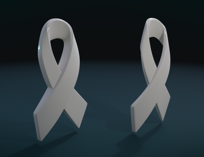 cancer ribbon redpah 3d print model - Mito3D