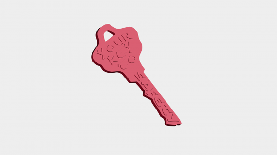 sicurezza chiave rossa 3d print model - Mito3D