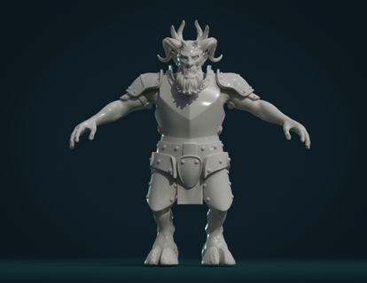demônio figura ii redpah 3d print model - Mito3D