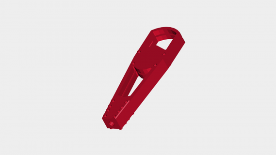 rubinetto maniglia grande rossa 3d print model - Mito3D
