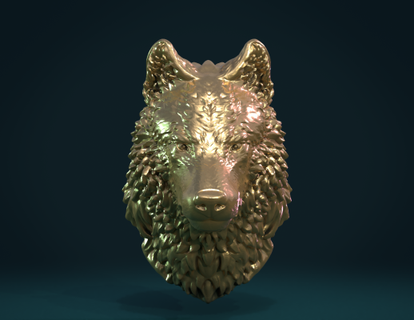 wolf head iii redpah 3d print model - Mito3D