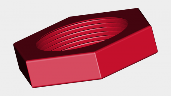 dado bullone portapenna rossa 3d print model - Mito3D