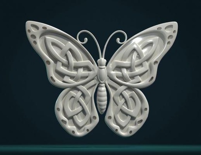 celtic butterfly redpah 3d print model - Mito3D