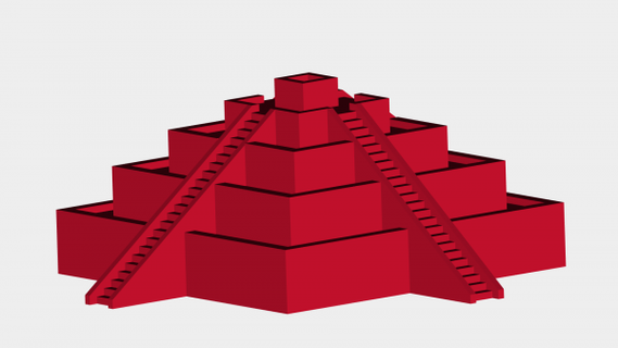 maya pirâmide redpah 3d print model - Mito3D