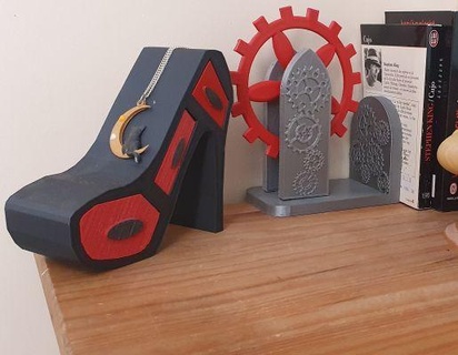 Ingranaggio fermalibri rossa 3d print model - Mito3D