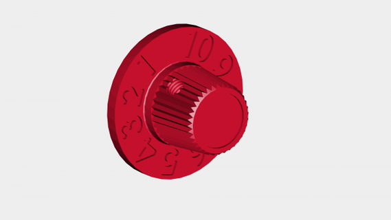 amp pomello genere 2b 30mm rossa 3d print model - Mito3D