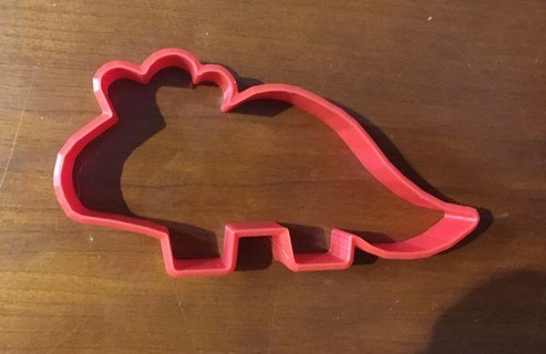1b cookie cutter triceratops redpah 3d print model - Mito3D