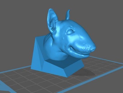 Englisch Stier Terrier Büste redpah 3d print model - Mito3D