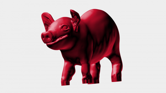 porcellino rossa 3d print model - Mito3D