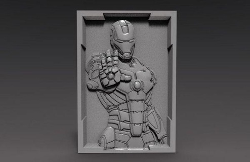 ferro homem bas relief cnc redpah 3d print model - Mito3D