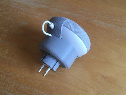 google nest mini eu socket direct stand v1 schuko fr redpah 3d print model - Mito3D
