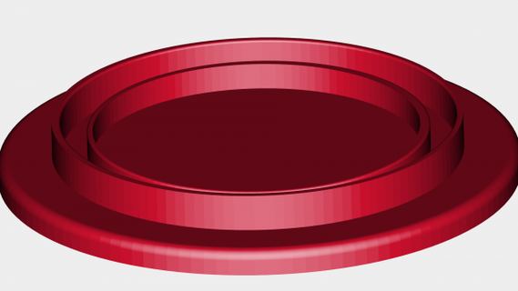 Nutella bicchiere base rossa 3d print model - Mito3D