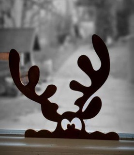 window deco reindeer redpah 3d print model - Mito3D