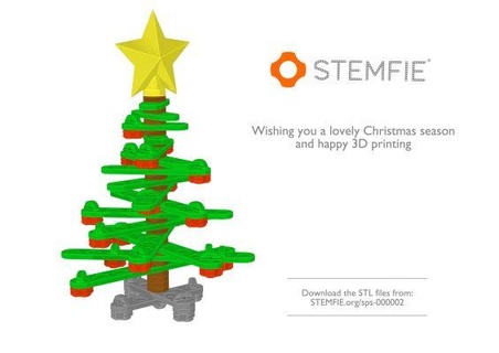 stemfie desktop christmas tree redpah 3d print model - Mito3D