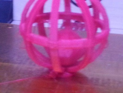 giocattolo palla gatto rossa 3d print model - Mito3D