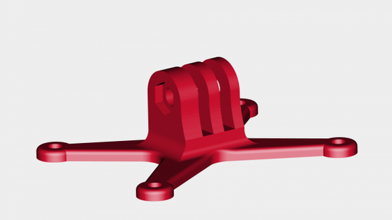 pro 4 punto montare rossa 3d print model - Mito3D