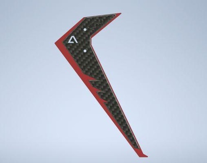 align 500x vertical stabilizer v1 + v2+v3 redpah 3d print model - Mito3D