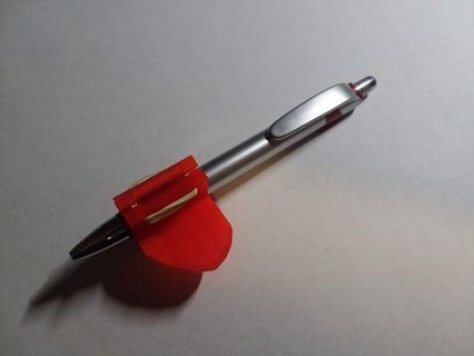 guitar pick pen attachment redpah 3d print model - Mito3D